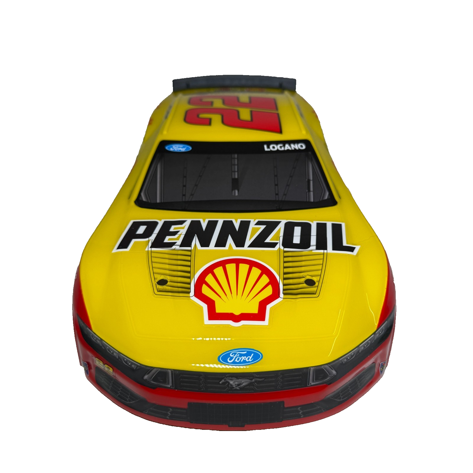 Losi Nascar Grom Body Factory Painted Yellow Red Joey Logano #22 Penzoil Decals