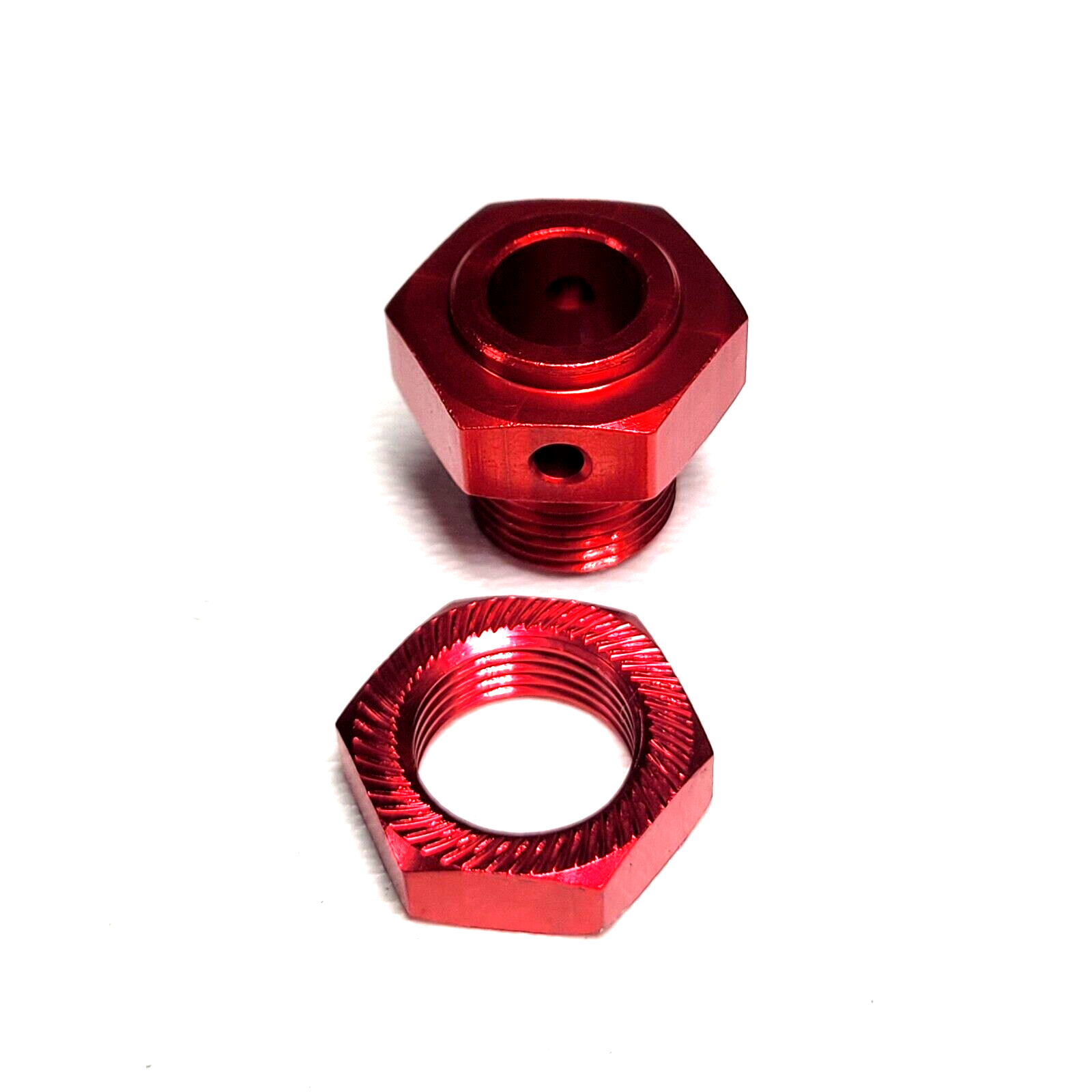 Arrma Mojave 4S BLX 17mm Red Aluminum Wheel Hexes & Nuts Front Rear Hex Kraton