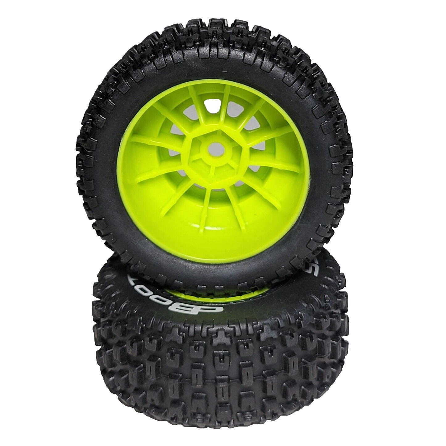 Arrma Mojave Grom 1/18th Tires Dboots Fortress & Yellow 12mm Wheels ARA550115