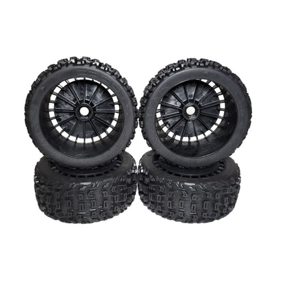 Arrma Talion 6s EXB Tires T Belted dBoots Katar & Black 17mm Wheels ARA550097