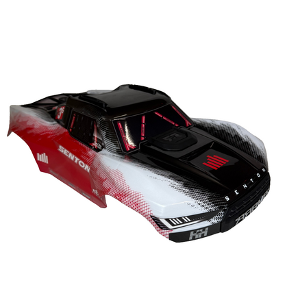 Arrma Senton 4X4 BLX 223s V4 CLIPLESS Body Painted Red Black Decaled Body Shell