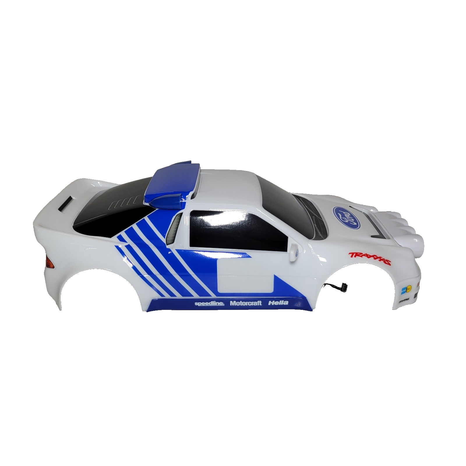 Fits Traxxas Mini Rally RS200 Body Clipless Factory Painted White & Blue 10812