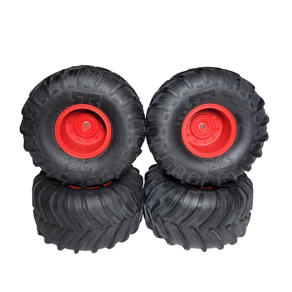 Arrma Gorgon dBoots Chevron MT Glued Tires & RED 14mm Hex Wheels 1/10 ARA-2534
