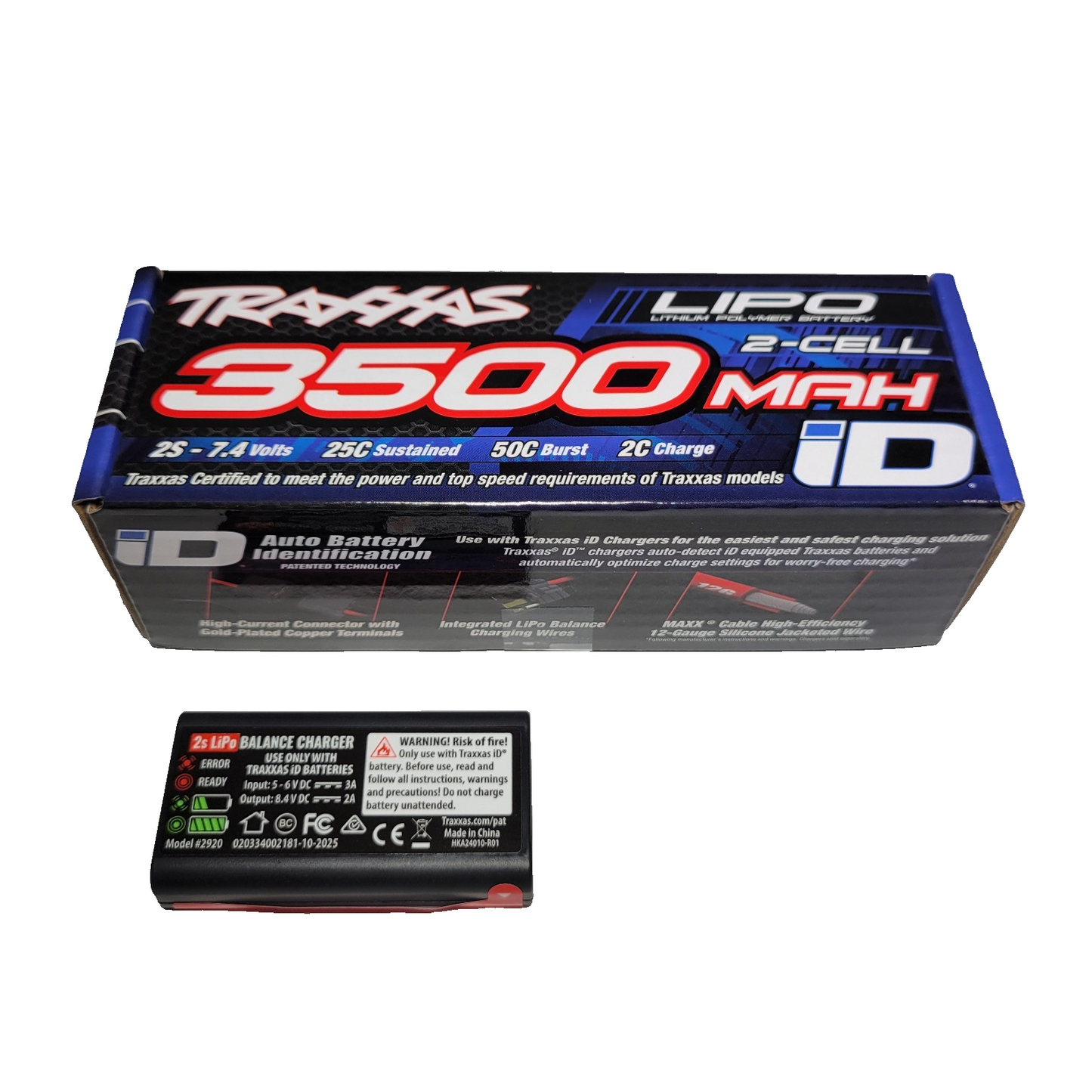 For Traxxas Mini Maxx 2s Lipo Battery 3500mah & USB C Charger Requires 45w Block