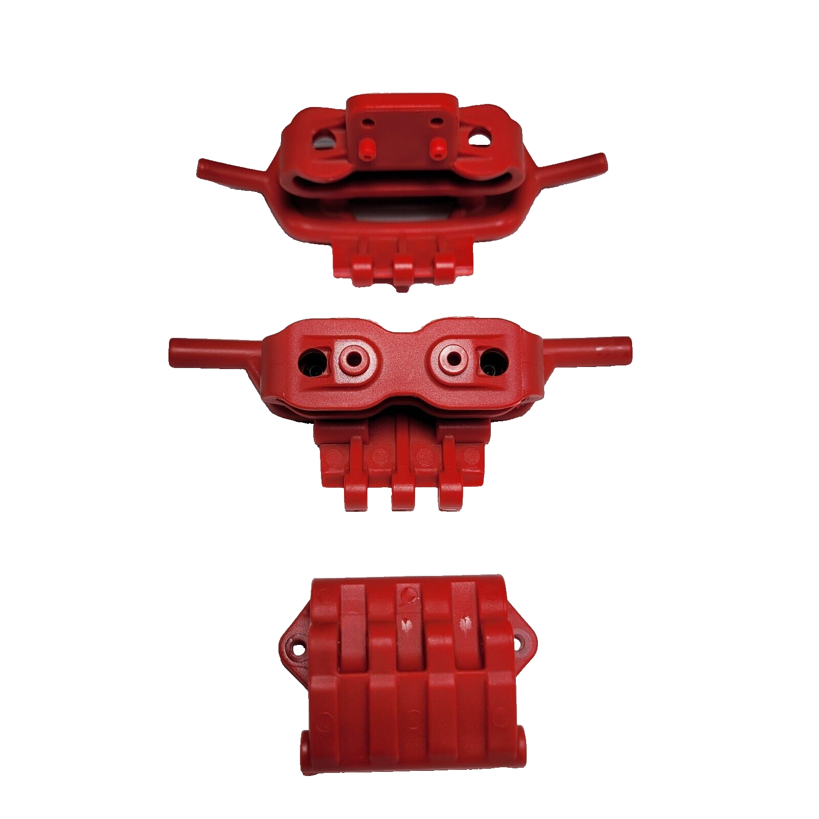 Arrma Quake Front & Rear Skid Plates Bumpers Red Mount Battery Door Tray /Gorgon