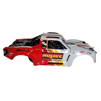 Arrma Mojave 4S Body Factory Painted Decaled White & Red W/ Rollcage & Driver